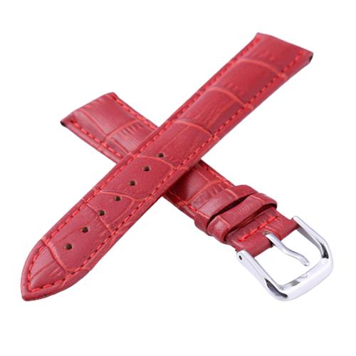 crocodile grain leather watch band